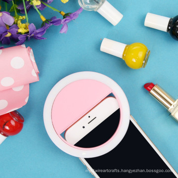 Rechargeable Portable Selfie LED RGB Phone Ring Light Led Mobile Phone Light Beauty Flash Clip Light